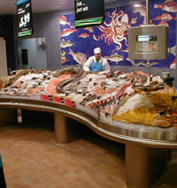 Megastore fish counter